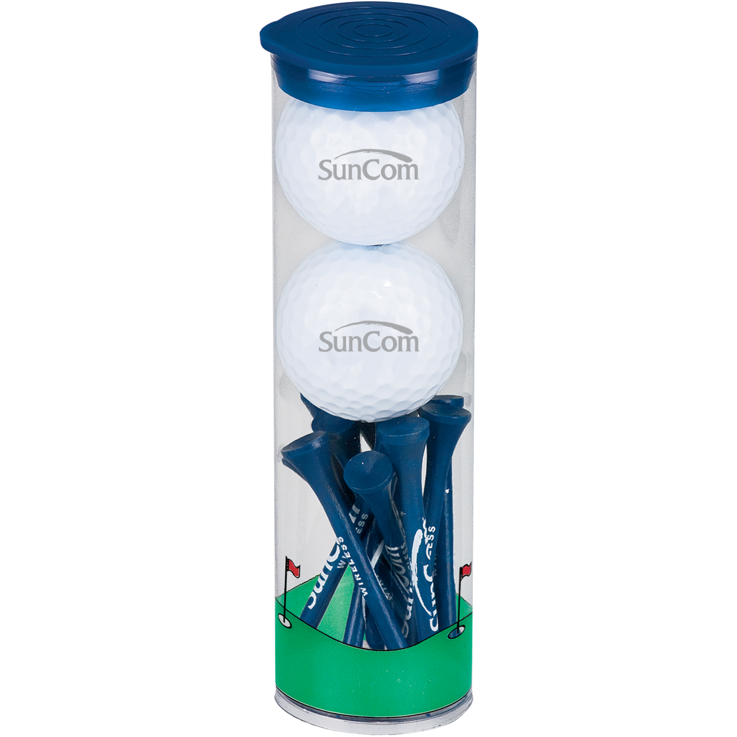 2 Ball Tall Tube with Pinnacle Golf Balls