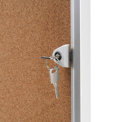 20"W x 14"H Cork Indoor Enclosed Bulletin Board Economy