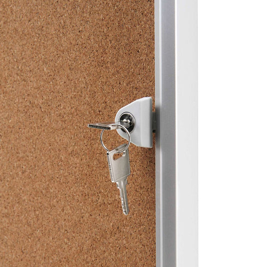 20"W x 14"H Cork Indoor Enclosed Bulletin Board Economy