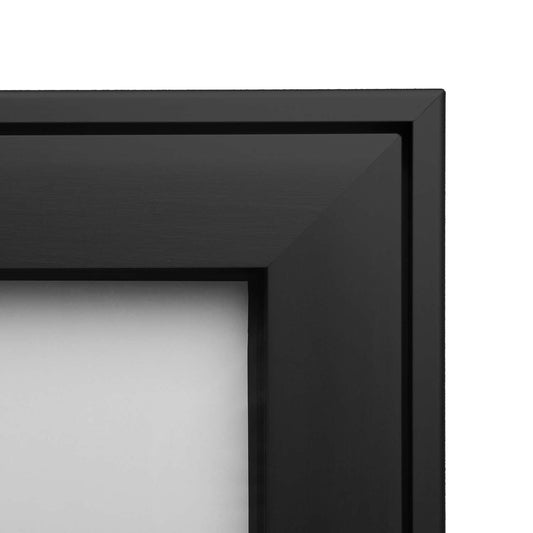 30"W x 28"H Indoor Enclosed Bulletin Board Black