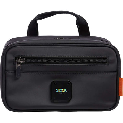Front View of Black Stitch Dopp Kit