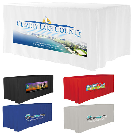 "Omaha Six" 4-Sided Fitted Style Table Covers & Table Throws (PhotoImage Full Color) / Fits 6 ft Tab