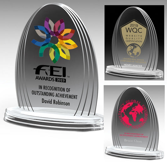 Oval Legend Award (5 1/4" x 6 1/4" x 3/4") - 4 Color Process