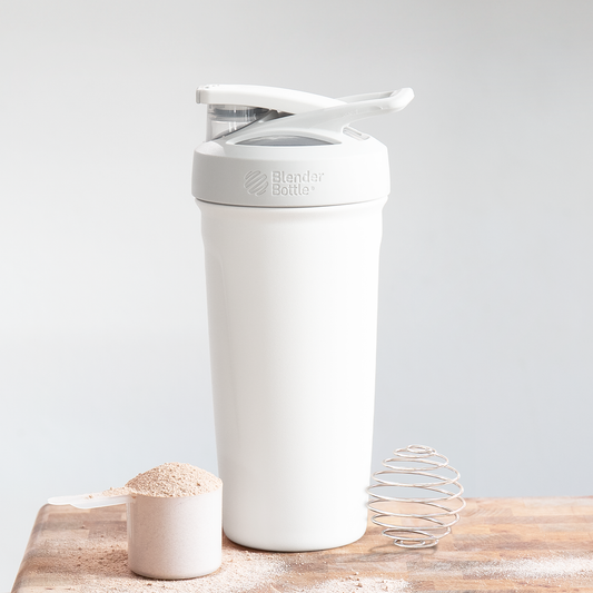 white 24 oz blenderbottle strada ss