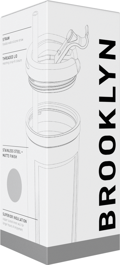 matte black 24 oz brooklyn