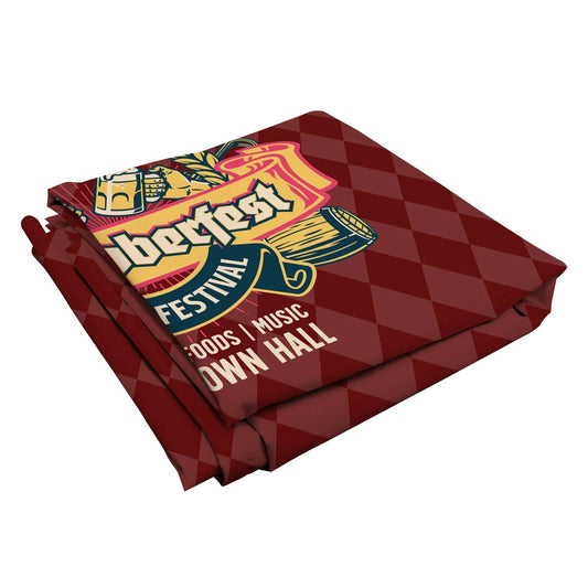 38.5"H x 115"W Pop-Up Table  Fitted Dye Sub Throw
