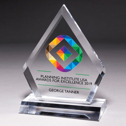 Multi-Faceted Acrylic Award - 53/4” x 7 1/2” - 4 Color Process
