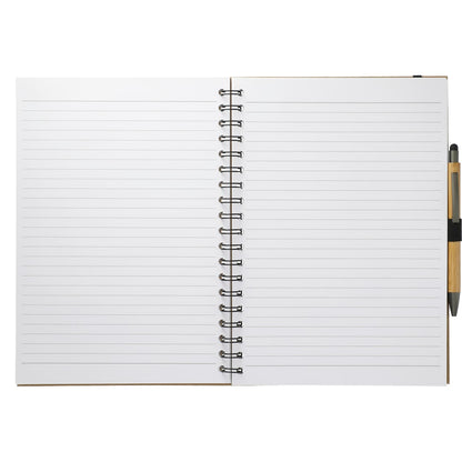 Front View of Natural FSC® Mix 7" x 10" Large Spiral Journal