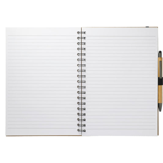 Front View of Natural FSC® Mix 7" x 10" Large Spiral Journal