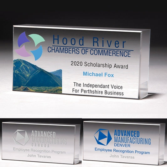 Laser Engraved The Cube Award(2 1/2"x 5"x 1")