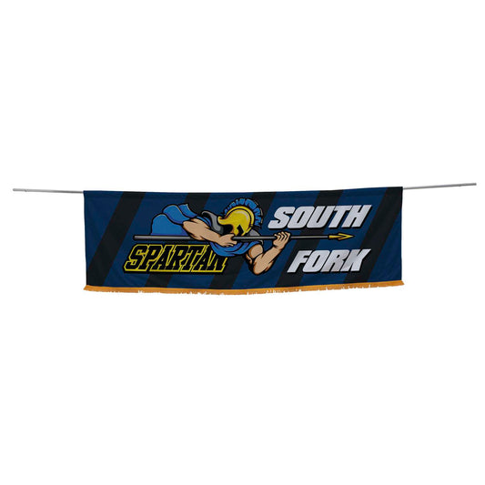 3' x 10' Parade Banner Straight Bottom Kit with Gold Fringe