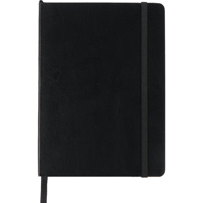 Front View of Black 5” x 7” FSC ® Recycled Morano Soft Bound Journal