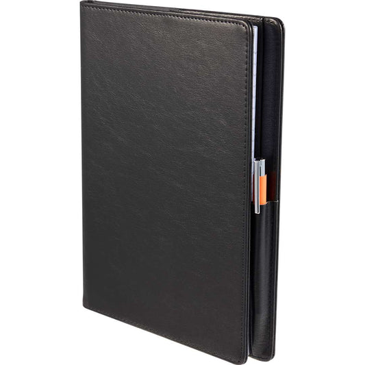 Black 7" x 10" FSC® Recycled Morano Refillable Journal