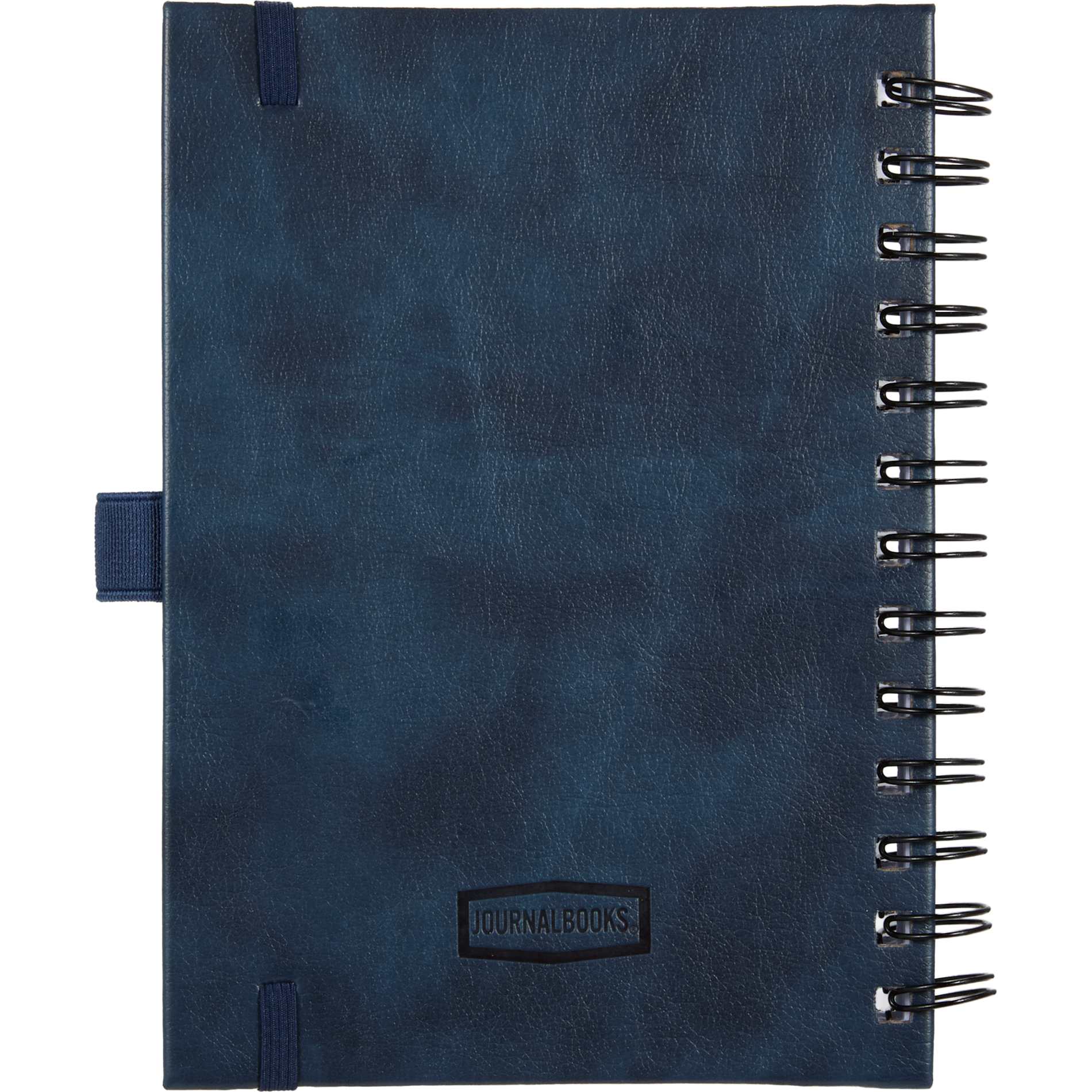 Rear View of Blue 5” x 7” FSC® Recycled Morano Spiral Journal