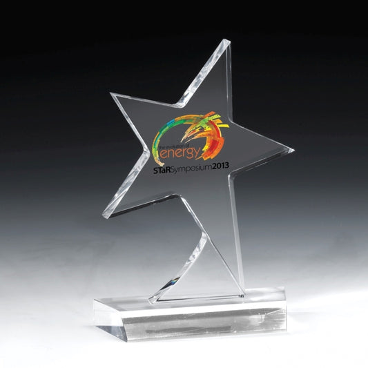 Standing Star Award - 4 Color Process - (5" x 7" x ¾")