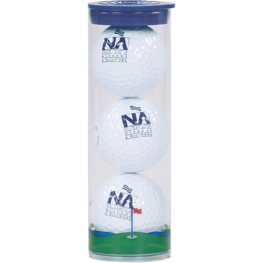 3 Ball Clear Tube with Callaway Golf Balls
