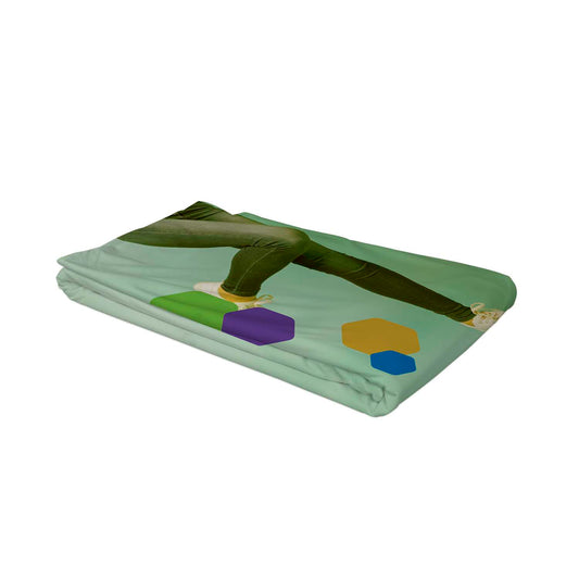 10' Straight Splash Floor Display 4-Sided Graphic Panel (Recycled Polyester Knit)
