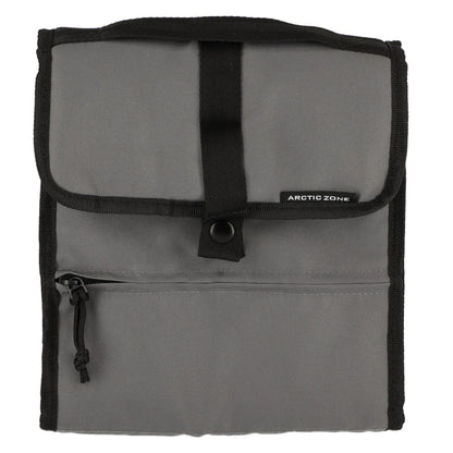 Front View of Gray Arctic Zone® Repreve® 6 Can Lunch Cooler