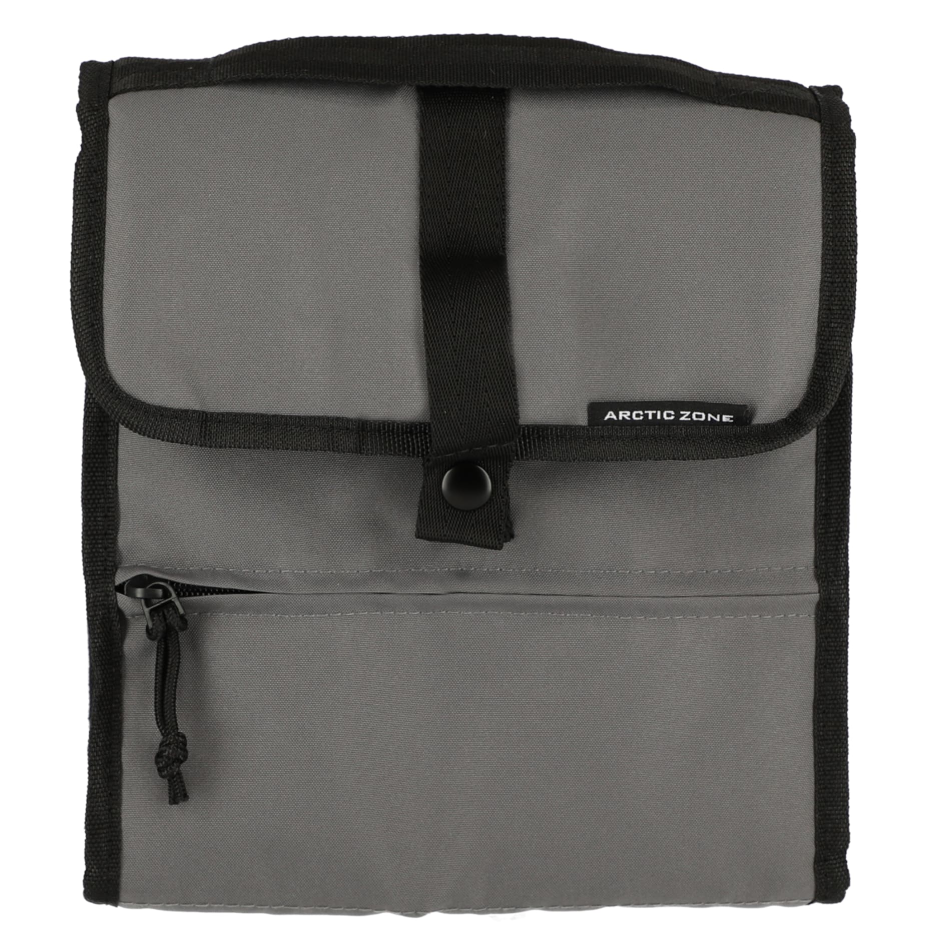 Front View of Gray Arctic Zone® Repreve® 6 Can Lunch Cooler