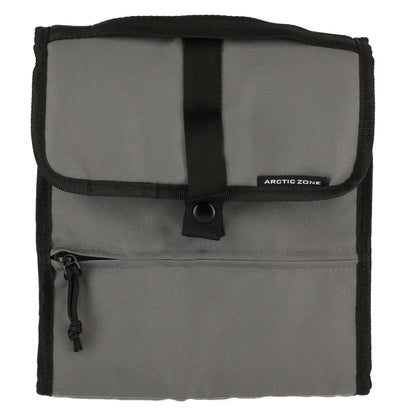 Front View of Gray Arctic Zone® Repreve® 6 Can Lunch Cooler