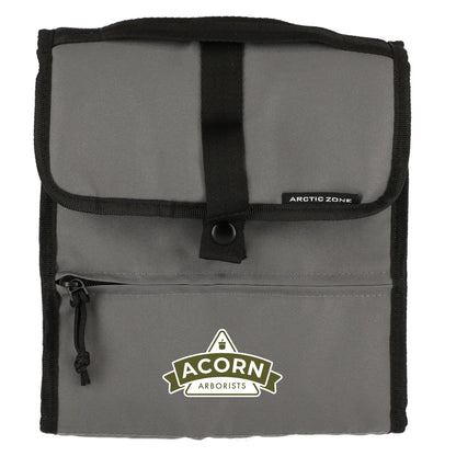 Front View of Gray Arctic Zone® Repreve® 6 Can Lunch Cooler