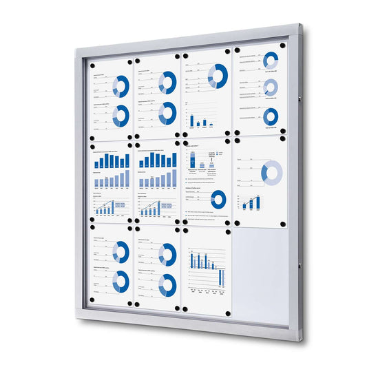 38"W x 40"H Indoor Enclosed Bulletin Board Safety Corner
