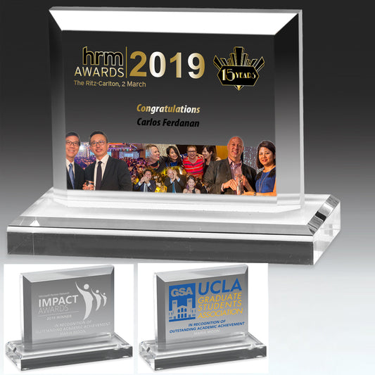 Laser Engraved Mini Billboard Acrylic Award (6 1/2"x 5 1/4"x 3/4")