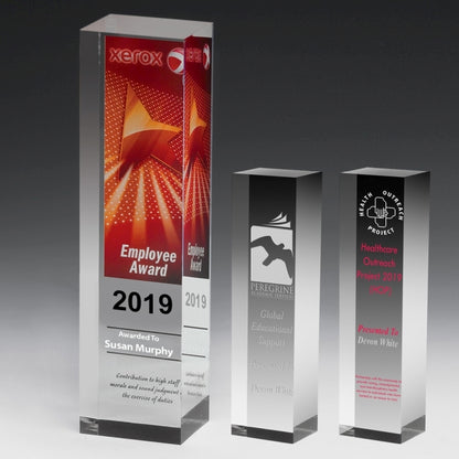 Laser Engraved Monument Obelisk Award - 9 1/2"