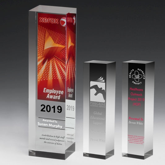 Laser Engraved Monument Obelisk Award - 9 1/2"