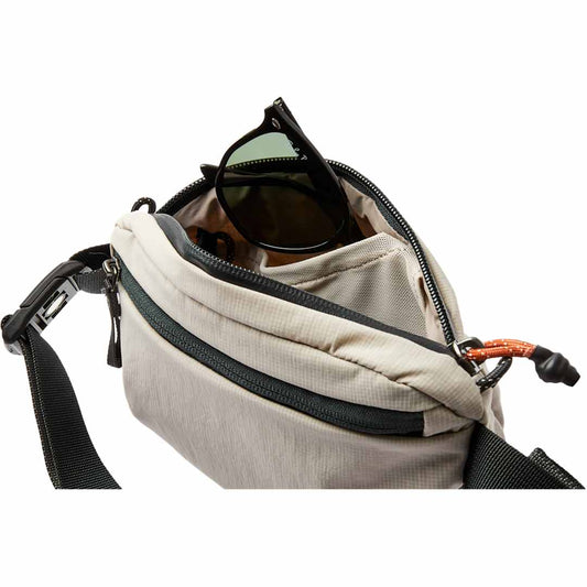 Front View of Gray Bellroy Lite Belt Bag