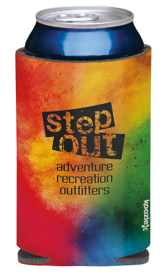Front View of Black Koozie® britePix® Can Cooler