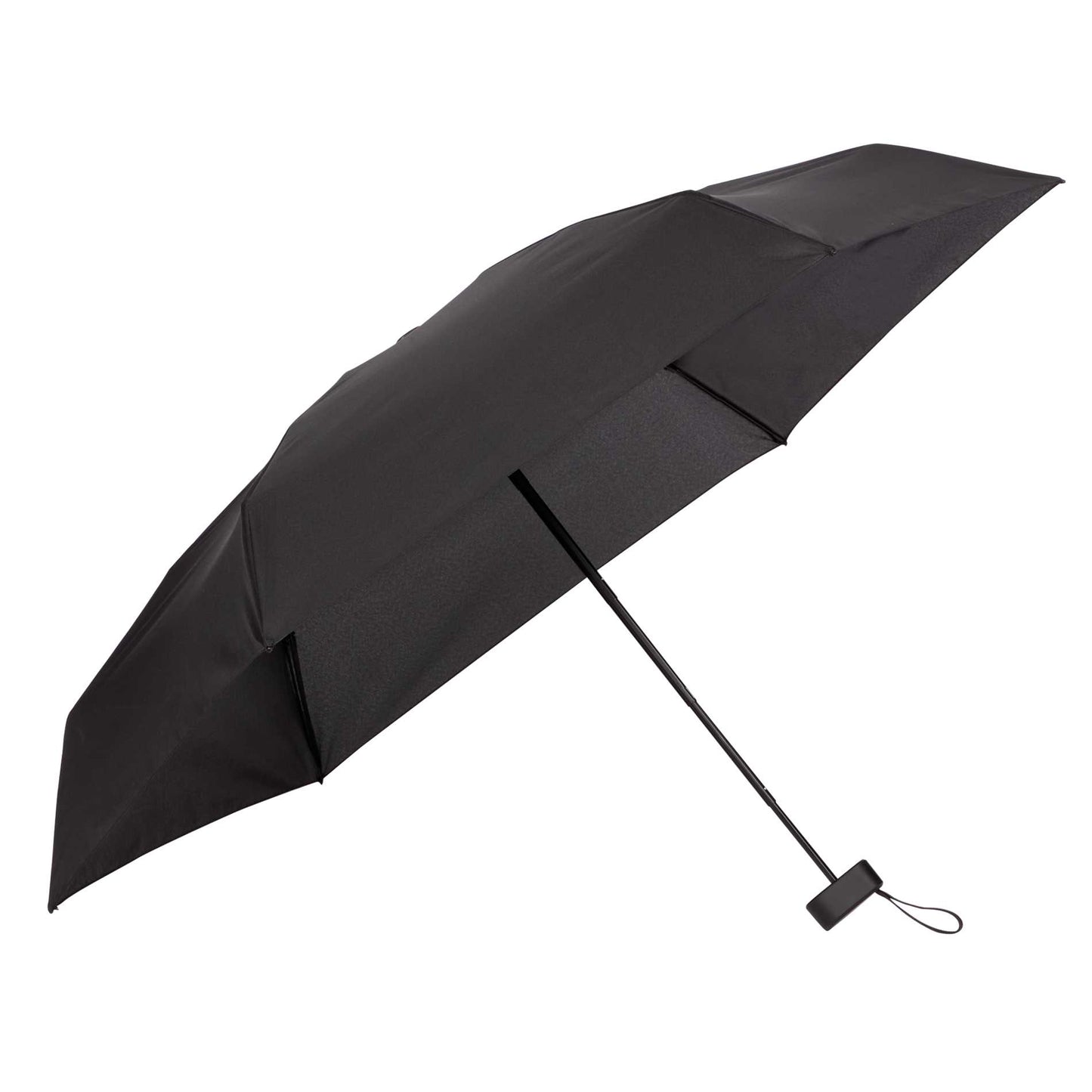 Black 37" Compact Travel Umbrella With Case