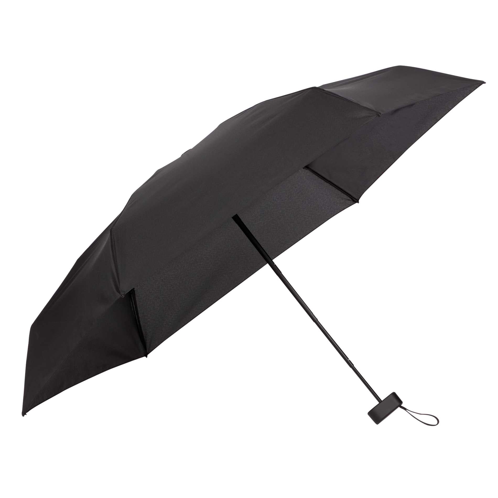 Black 37" Compact Travel Umbrella With Case