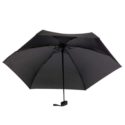 Front View of Black 37" Compact Travel Umbrella With Case