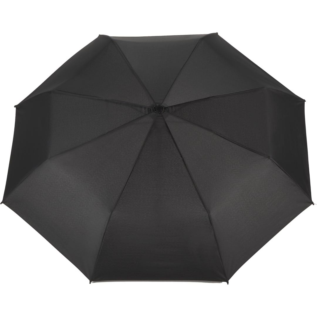 Front View of Black 42" Auto Open/Close RPET Umbrella