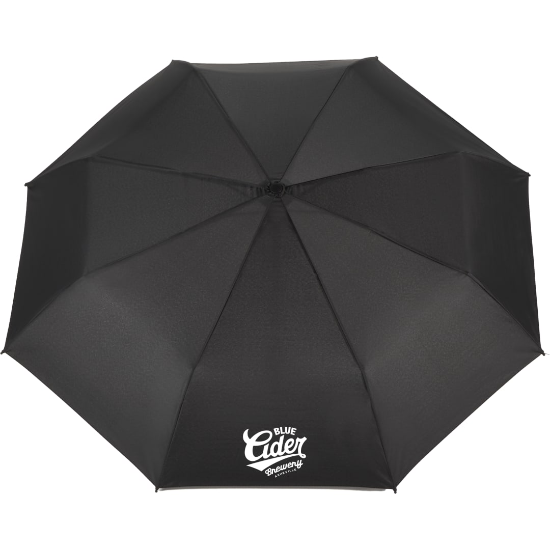 Front View of Black 42" Auto Open/Close RPET Umbrella