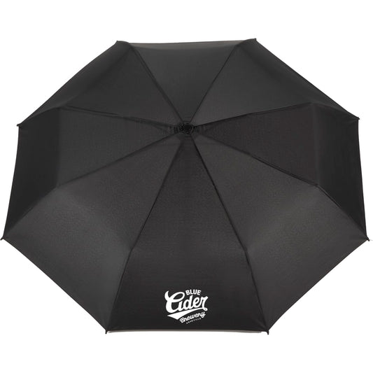 Front View of Black 42" Auto Open/Close RPET Umbrella