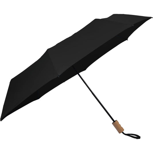 Black 46" Recycled 3-Folding Umbrella