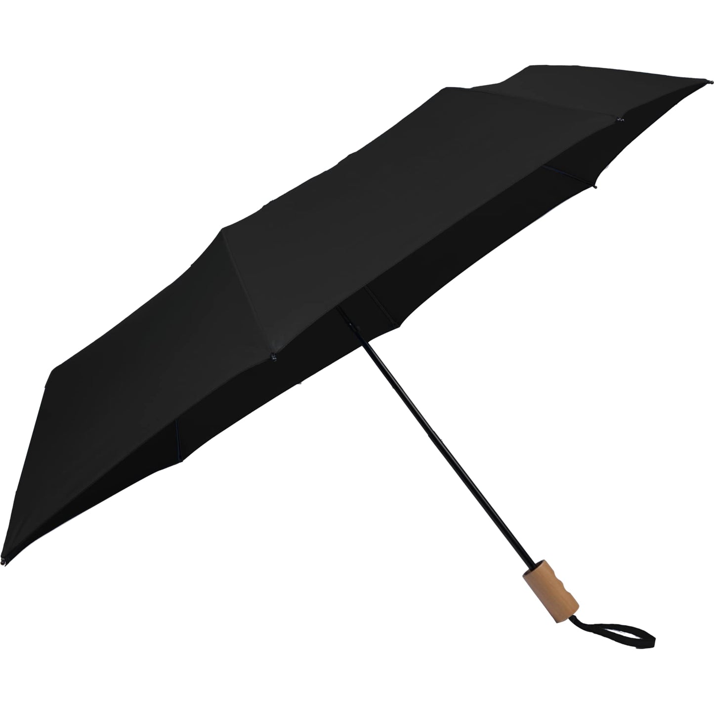 Black 46" Recycled 3-Folding Umbrella