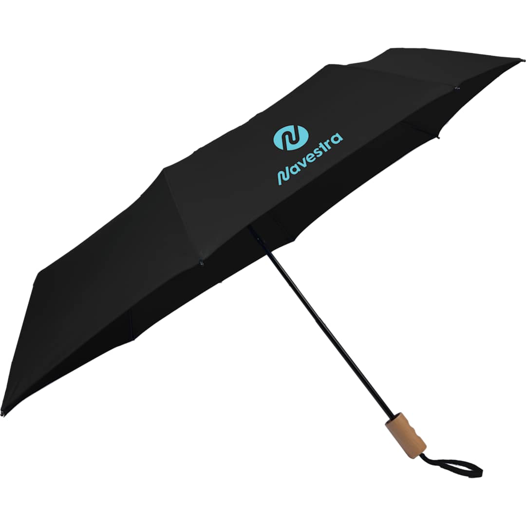 Black 46" Recycled 3-Folding Umbrella