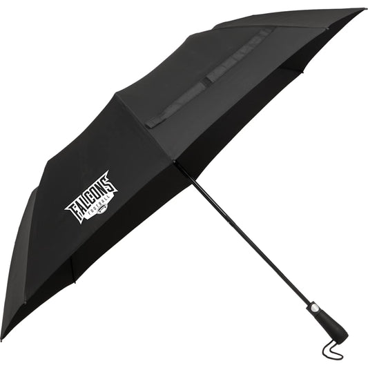 Black 58" Recycled Folding Golf Umbrella