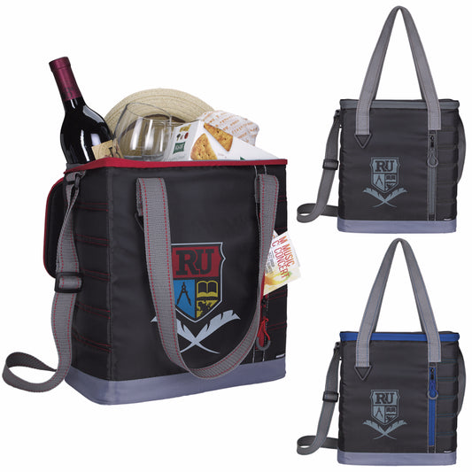 Black / Charcoal Koozie® Quilted Cooler Tote