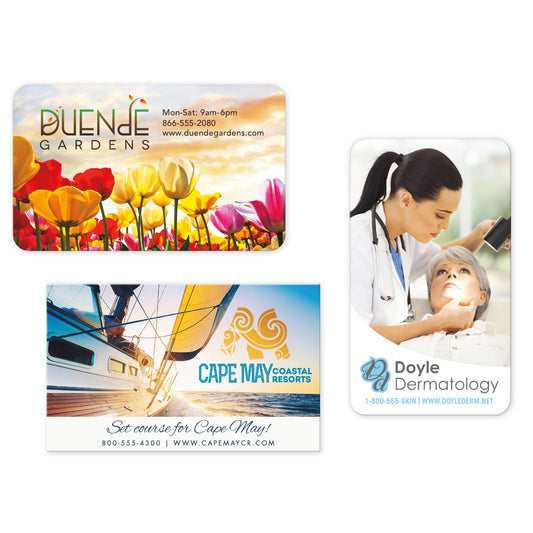 Front View of White Good Value™ 30 Mil Jumbo 4-Color Process Business Card Magnet