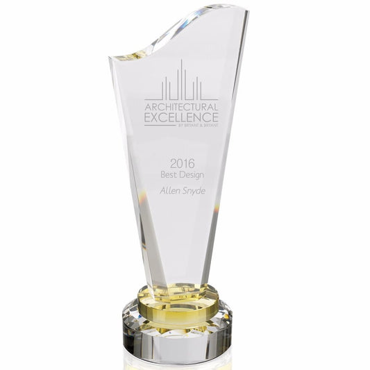 Front View of Yellow JAFFA® Canary Accent Award