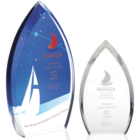 Clear JAFFA® Enterprise Teardrop Award
