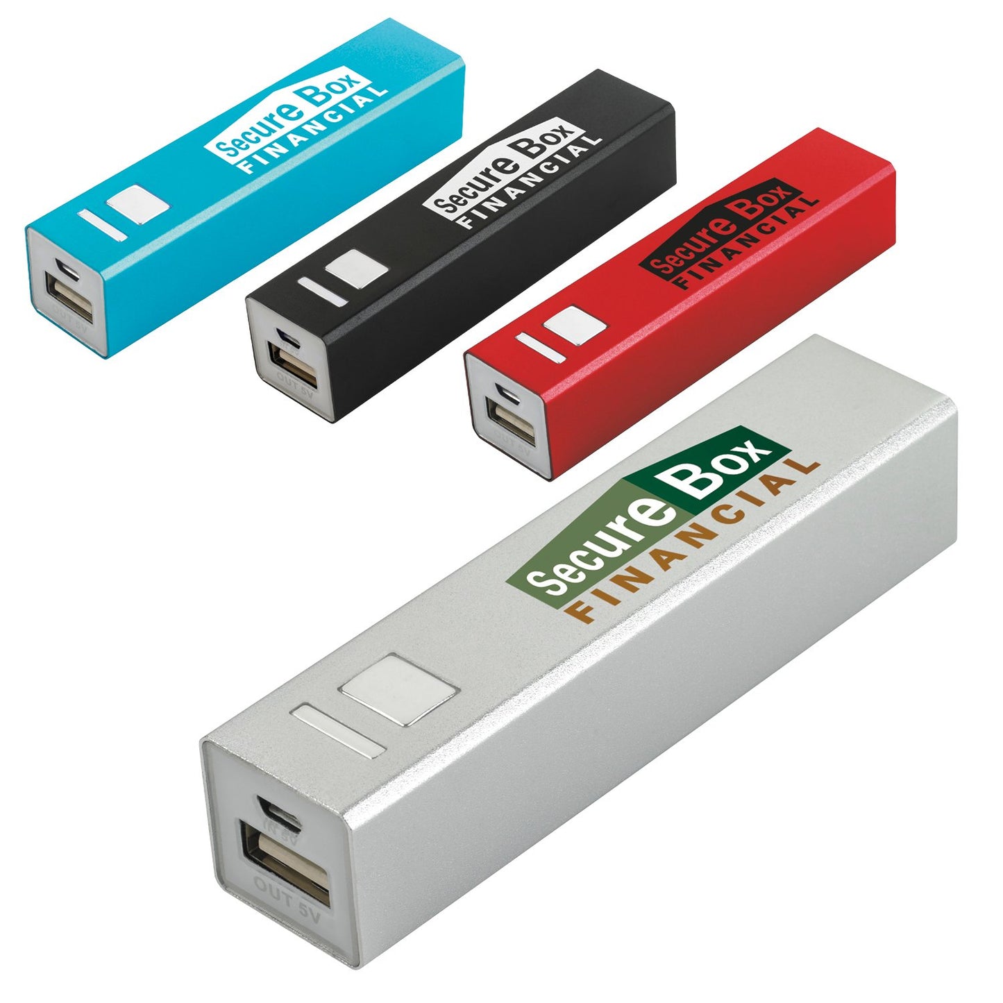 Black Universal Source® Metal Power Bank 2600mAh