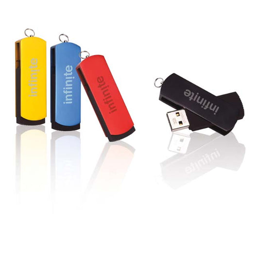 Front View of Black Universal Source® 8 GB Slide USB 2.0 Flash Drive