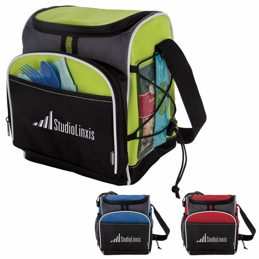 Front View of Red Koozie® Bungee Side Cooler