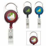Translucent Blue Carabiner Badge Holder