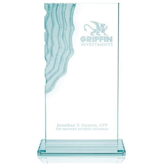 Front View of Jade JAFFA® Jade Sculpted Waterfall Award